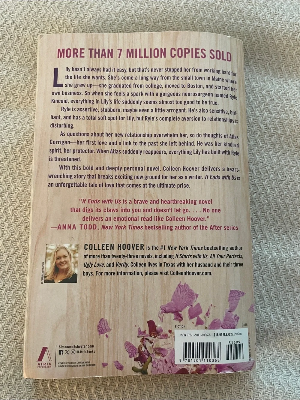 It Ends With Us - Purple Paperback Novel